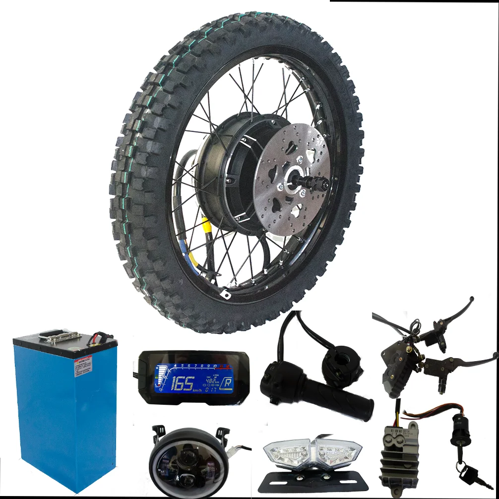 New Electric Conversion Kit 72 - 12000W Electric Motorcycle Hub Motor recension och pris