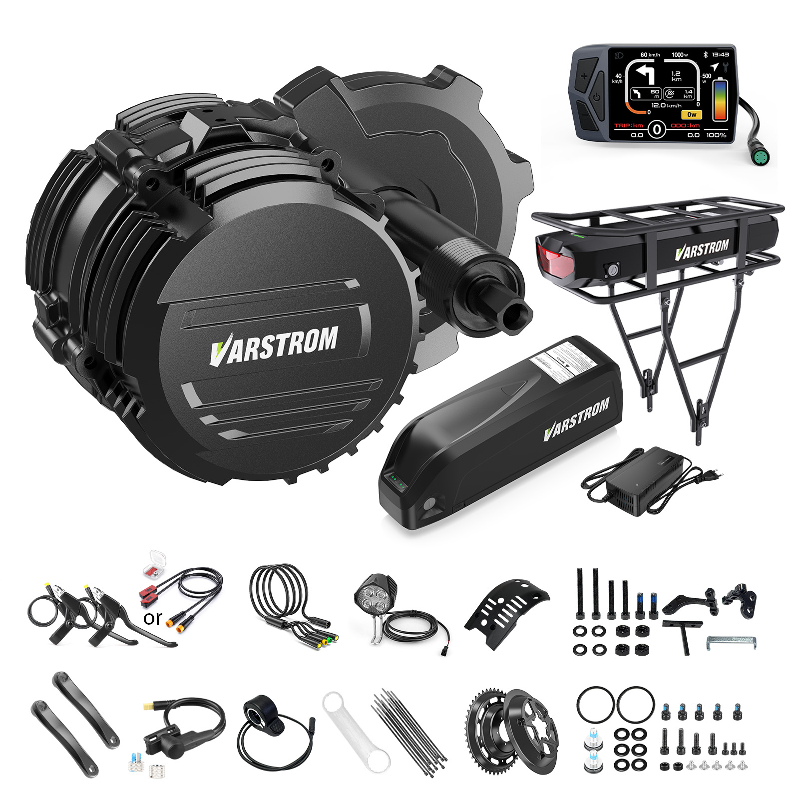 [US STOCK] Varstrom 48V500W 75 - Torque Sensor Mid Drive Motor Kit recension och pris